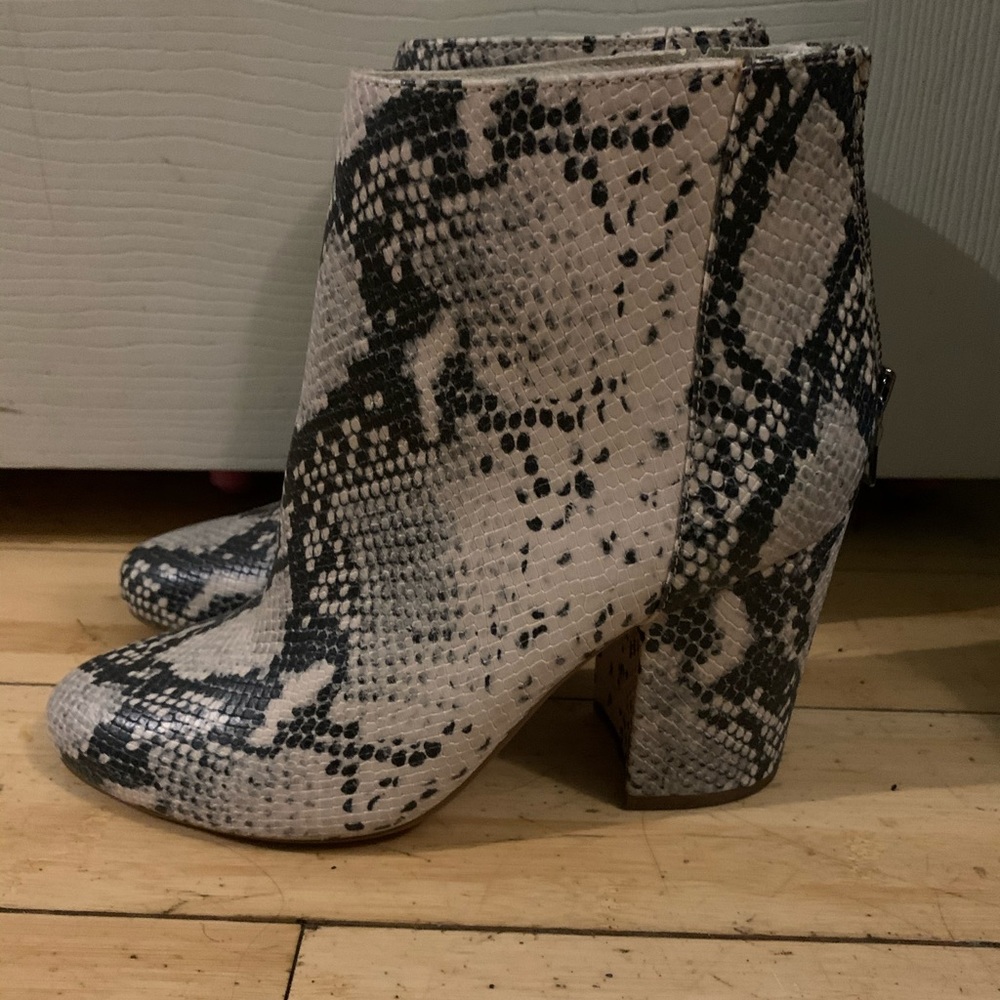 Steve Madden Snakeskin Print Booties